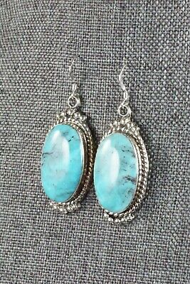 Turquoise & Sterling Silver Earrings - Greg Yazzie