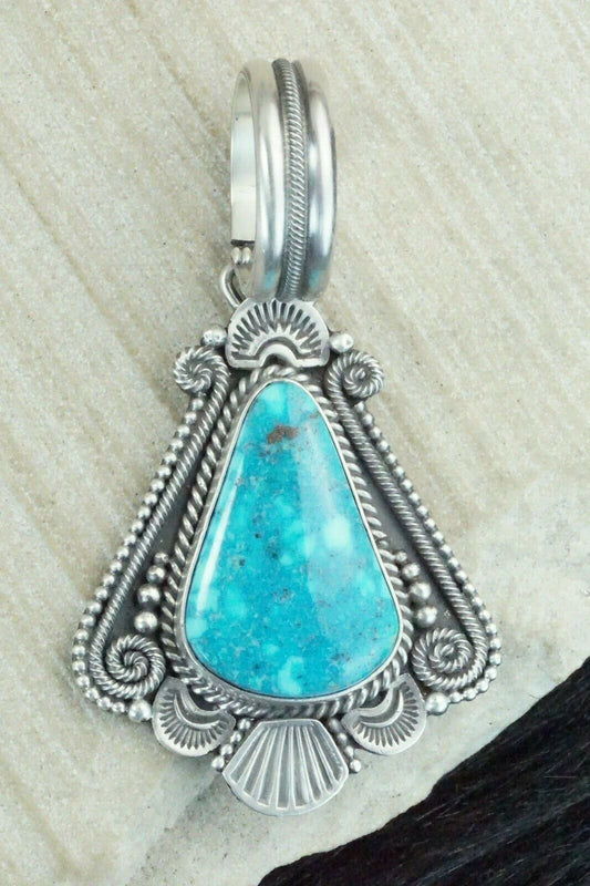 Turquoise & Sterling Silver Pendant - Michael Calladitto