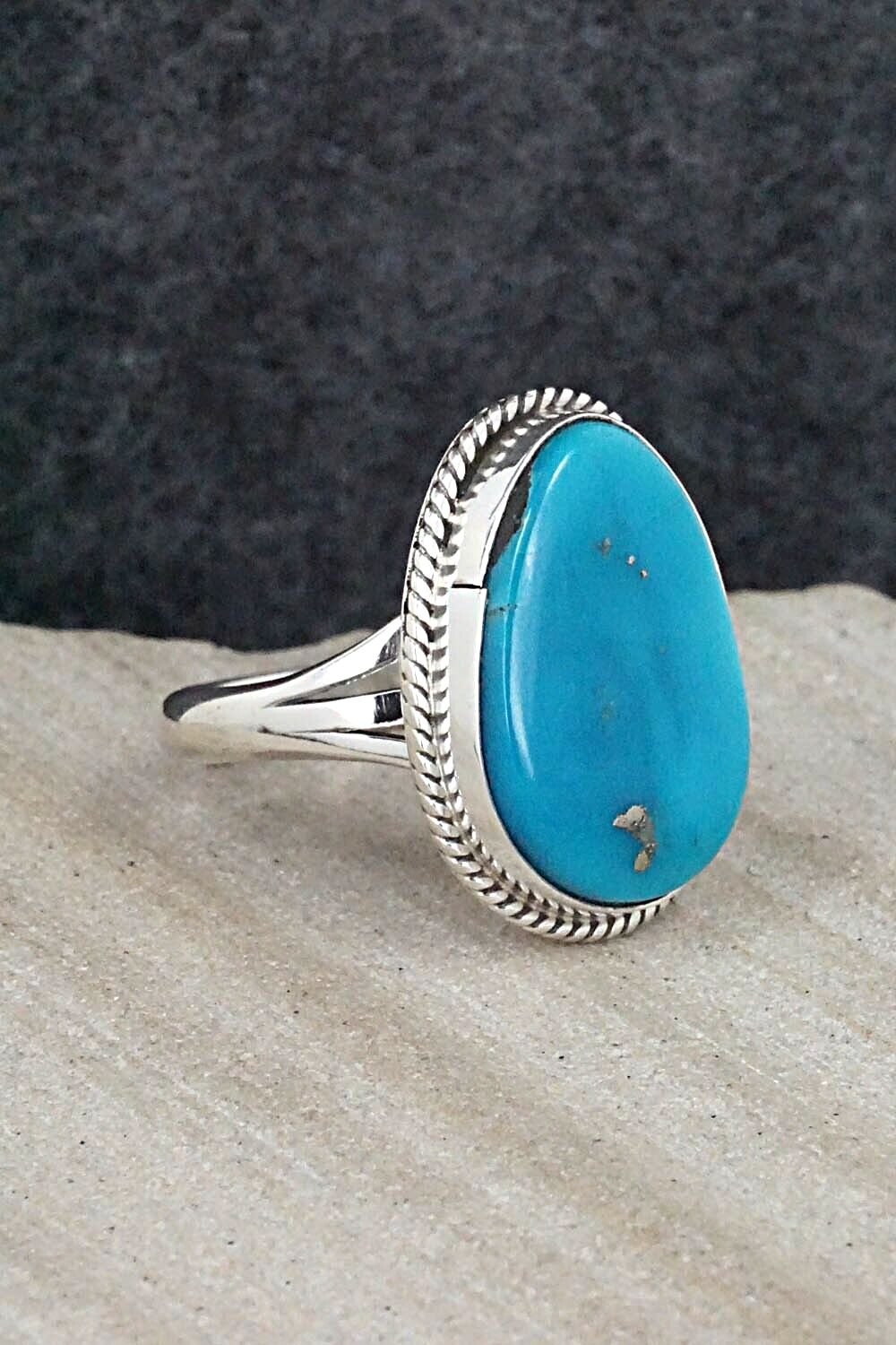 Turquoise & Sterling Silver Ring - Alice Rose Saunders - Size 9