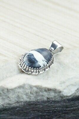 White Buffalo & Sterling Silver Pendant - Alvin Joe