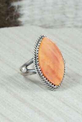 Spiny Oyster & Sterling Silver Ring - Selina Warner - Size 7.5