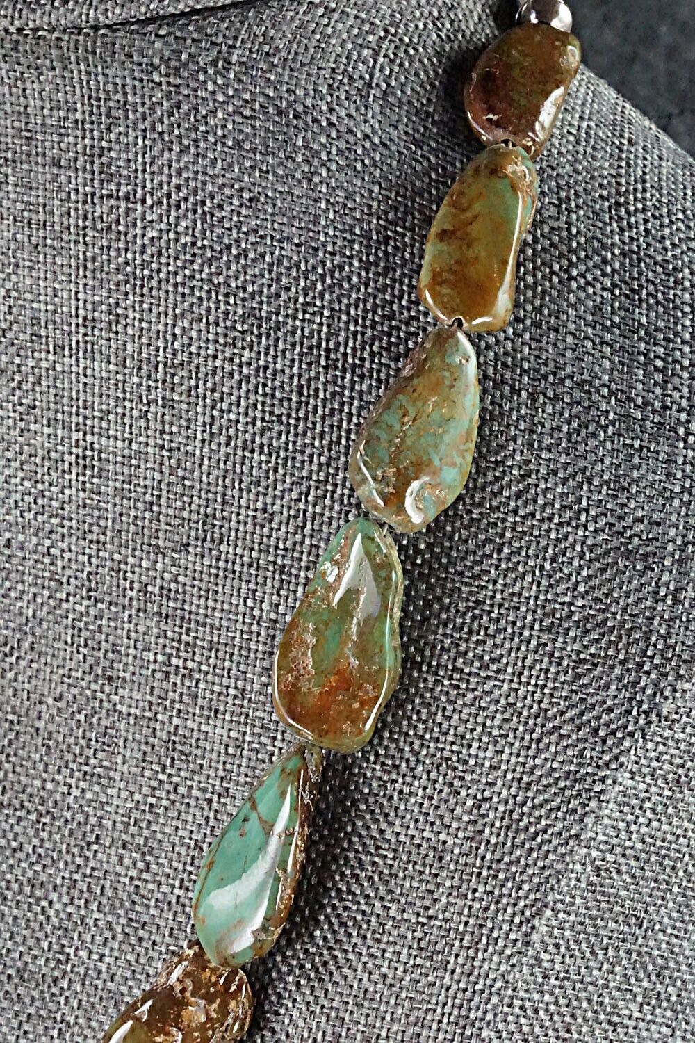 Turquoise and Sterling Silver Necklace - Louise Joe