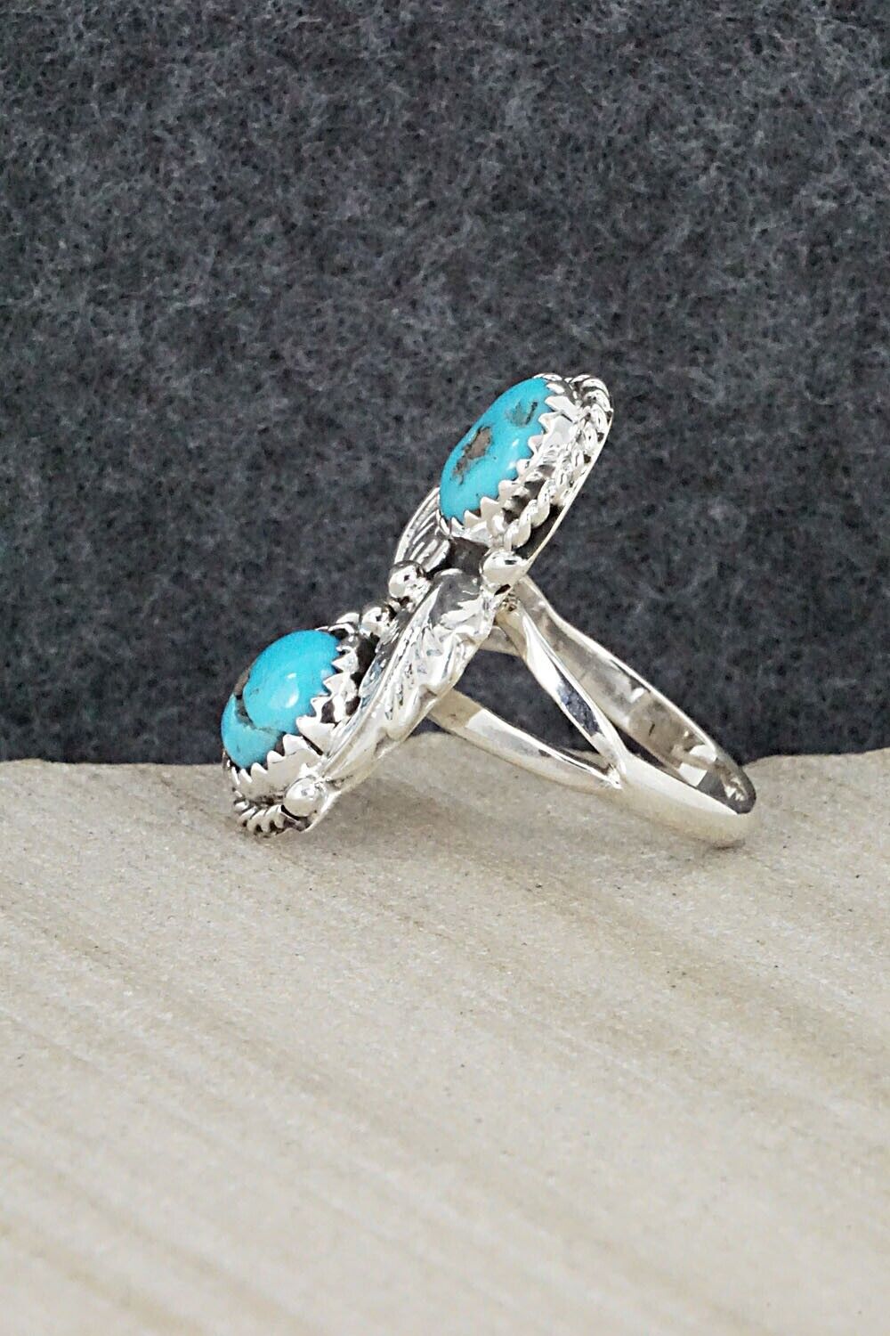 Turquoise & Sterling Silver Ring - William Begay - Size 6