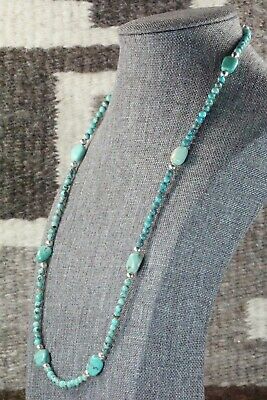 Turquoise & Sterling Silver Necklace - Navajo