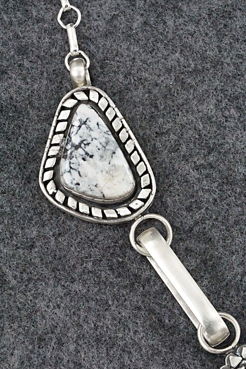 White Buffalo & Sterling Silver Necklace - Mike Smith