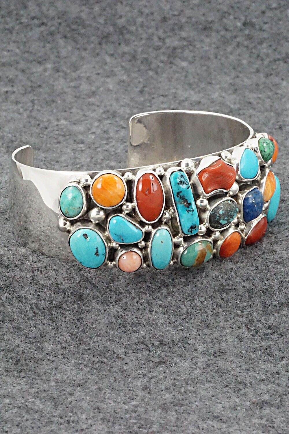 Multi Stone & Sterling Silver Bracelet - Victor Thompson