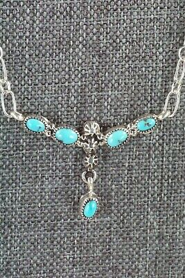 Turquoise & Sterling Silver Necklace - Loretta Smith