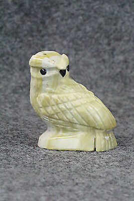 Owl Zuni Fetish Carving - Edison Bobelu