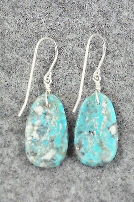 Turquoise & Sterling Silver Earrings - Lester Abeyta