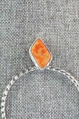 Coral & Sterling Silver Earrings - Annie Spencer