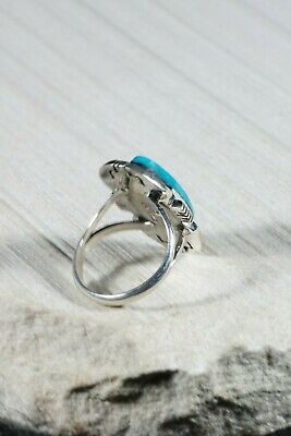 Navajo Turquoise and Sterling Silver Ring - Ray Jack - Size 9.75 - High Lonesome Trading