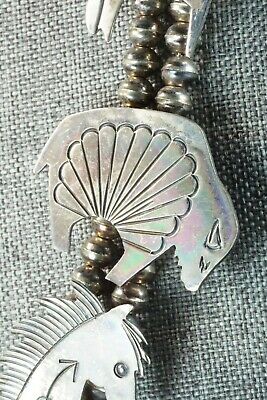 Sterling Silver Squash Blossom Necklace - Navajo