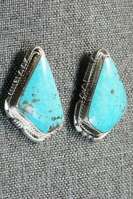 Navajo Turquoise & Sterling Silver Earrings - Native American
