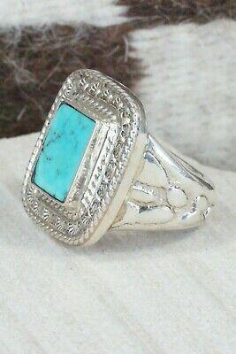 Turquoise & Sterling Silver Ring - Donovan Wilson - Size 9 - High Lonesome Trading