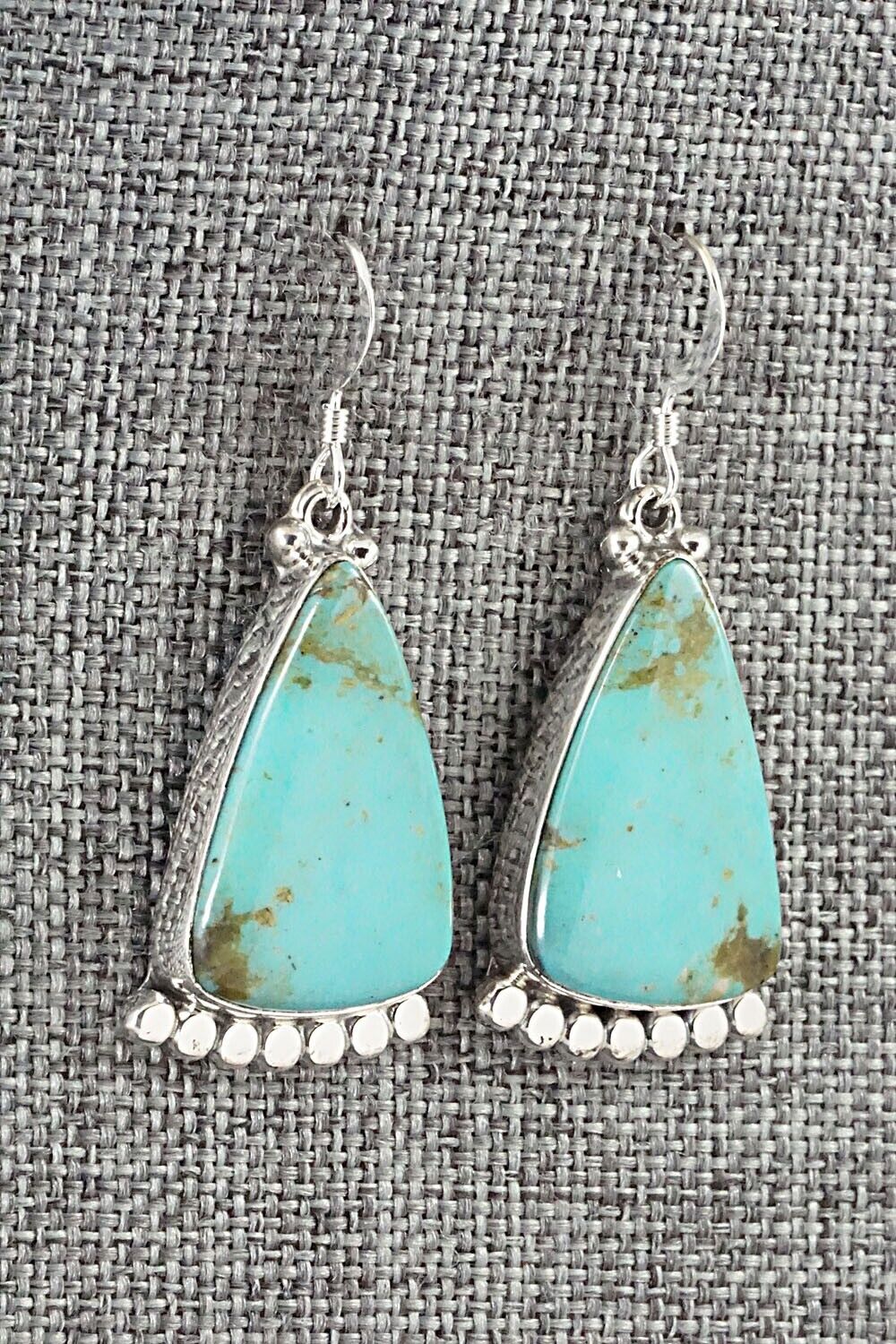 Turquoise & Sterling Silver Earrings - Verley Betone