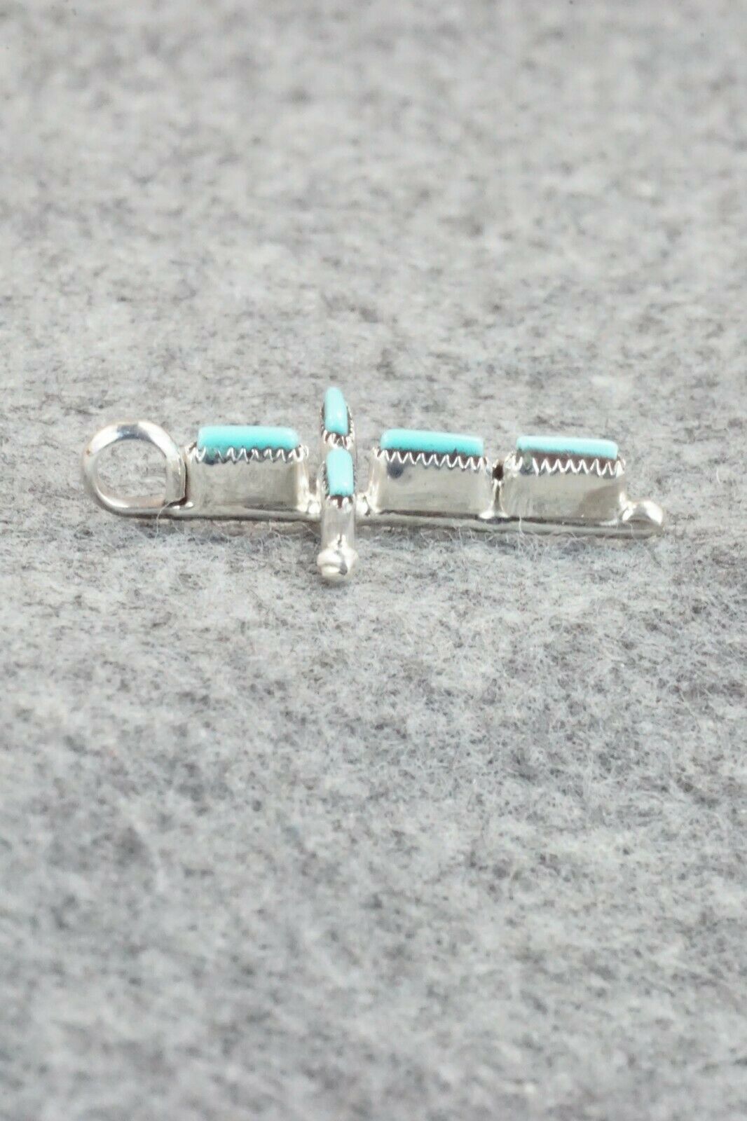Turquoise & Sterling Silver Pendant - Jill Paywa