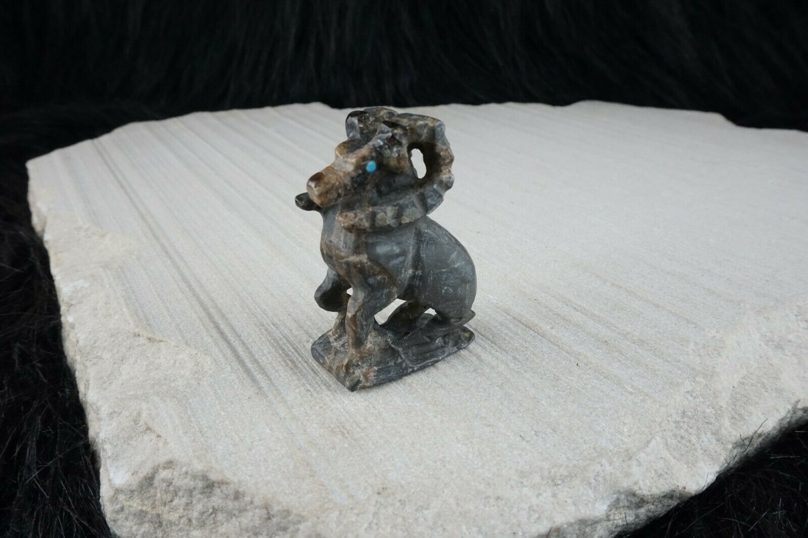 Ram Zuni Fetish Carving - Jerrold Lahaleon - High Lonesome Trading