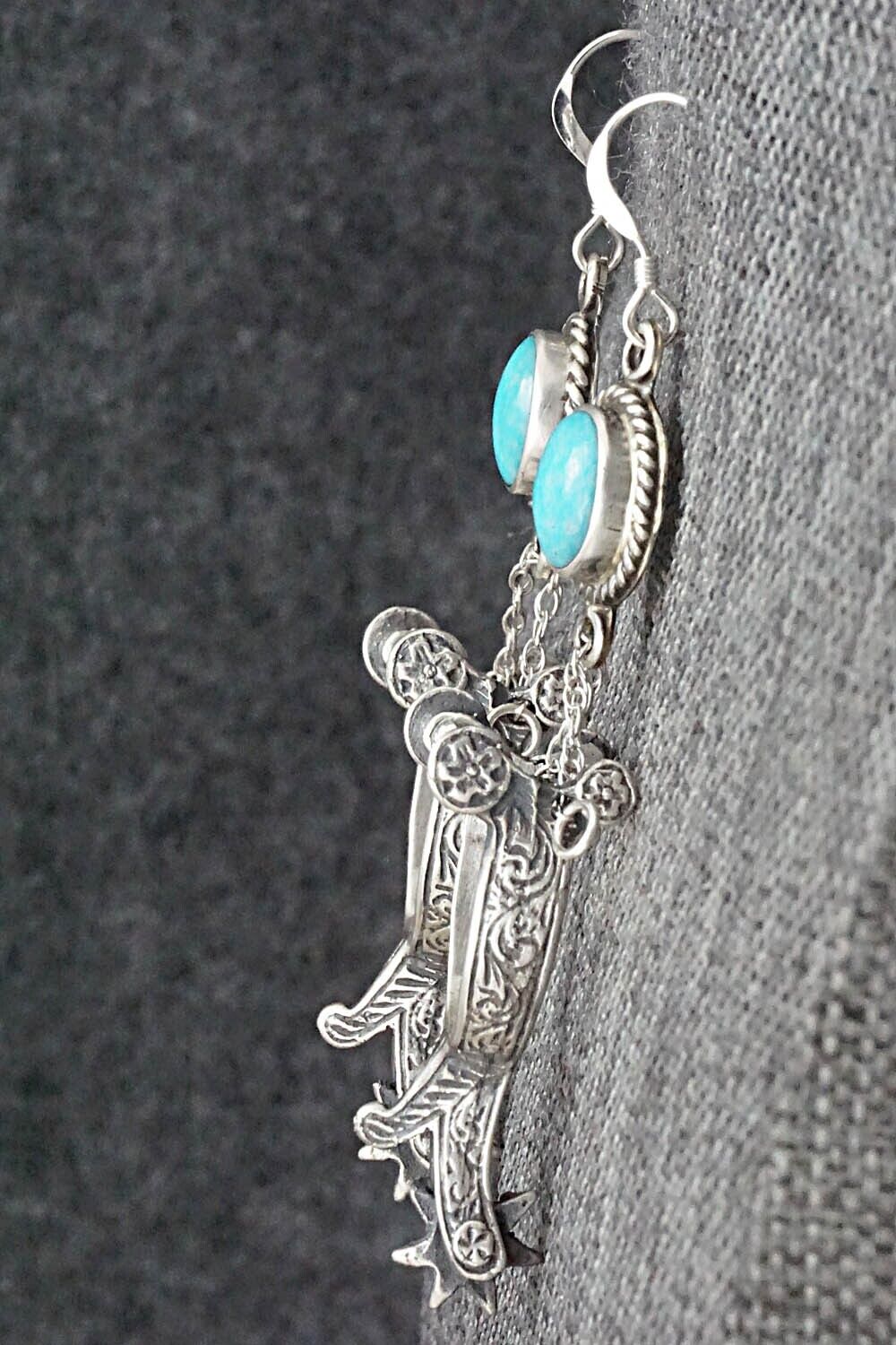 Turquoise & Sterling Silver Earrings - Annie Spencer