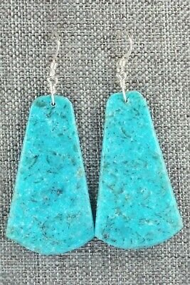 Turquoise & Sterling Silver Earrings - Lupe Lovato
