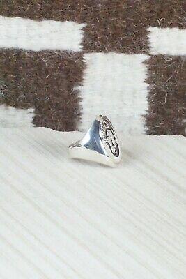 Navajo Sterling Silver Ring - Calvin Peterson - Size 10.75