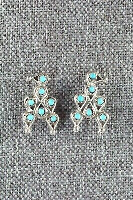 Turquoise & Sterling Silver Earrings - Waylon Johnson - High Lonesome Trading