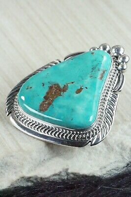 Turquoise and Sterling Silver Pendant - Alvin Joe