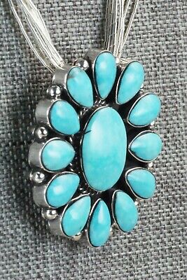 Kingman Turquoise & Liquid Silver Necklace - Greg Yazzie