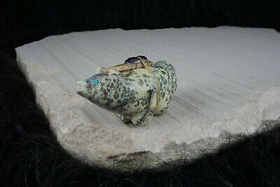 Wolf Zuni Fetish Carving - Delvin Leekya - High Lonesome Trading
