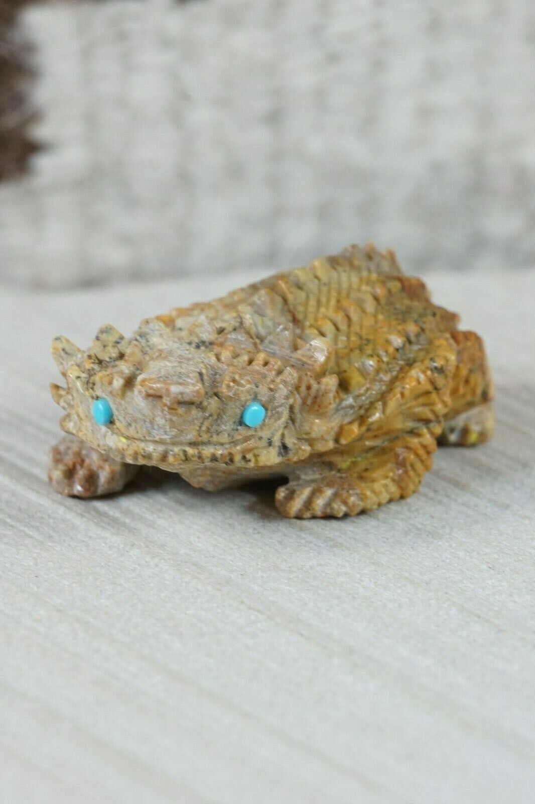 Horned Toad Zuni Fetish Carving - Alvin Haloo - High Lonesome Trading