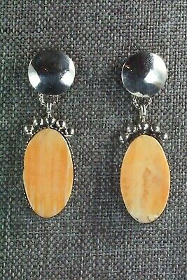 Spiny Oyster and Sterling Silver Earrings - Selina Warner