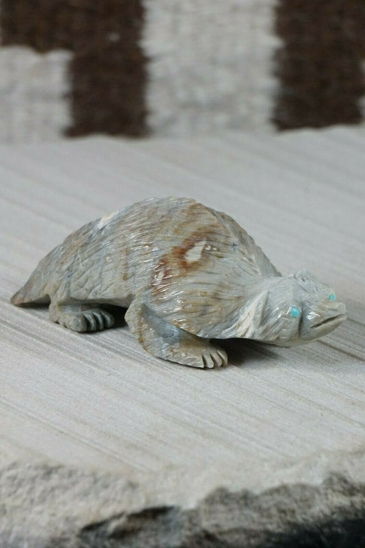 Badger Zuni Fetish Carving - Ben Kaamasee - High Lonesome Trading