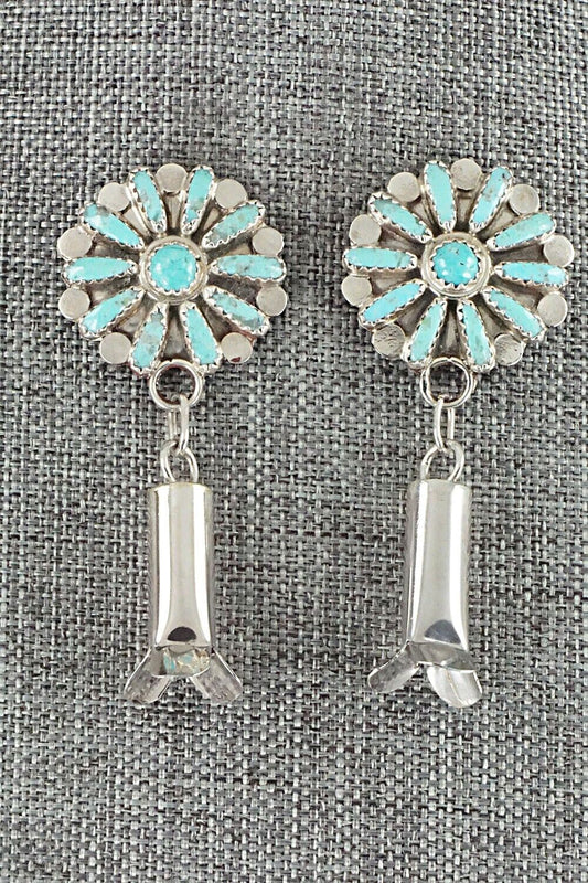 Turquoise & Sterling Silver Earrings - Lavell Byjoe