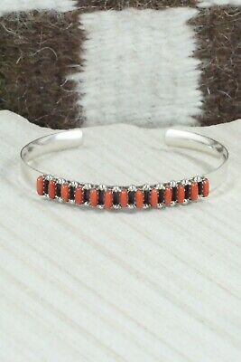Coral & Sterling Silver Bracelet - Veronica Martza