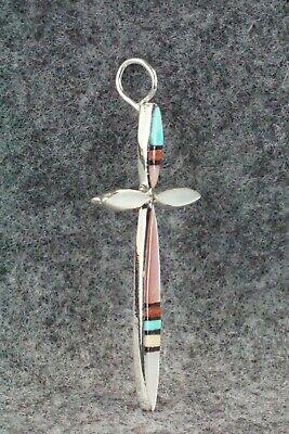 Multi Stone & Sterling Silver Pendant - Lynette Bowannie - High Lonesome Trading