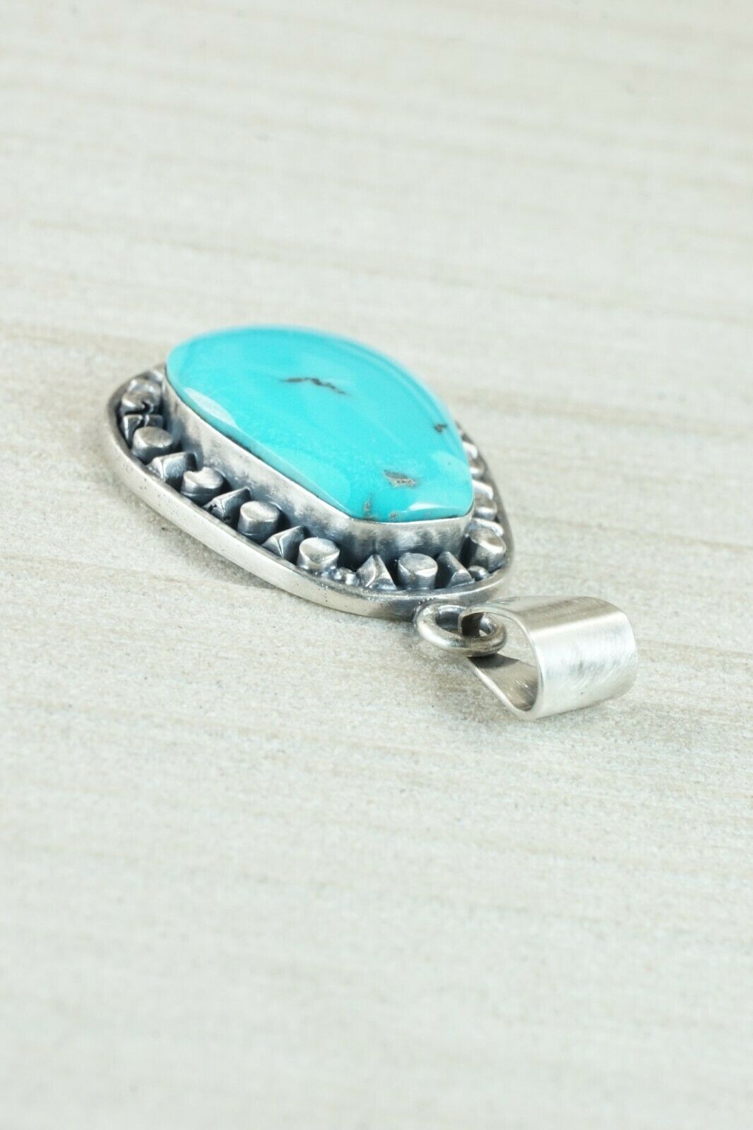 Navajo Turquoise and Sterling Silver Pendant - Sharon McCarthy