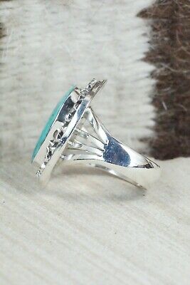 Turquoise & Sterling Silver Ring - Jimson Belin - Size 8