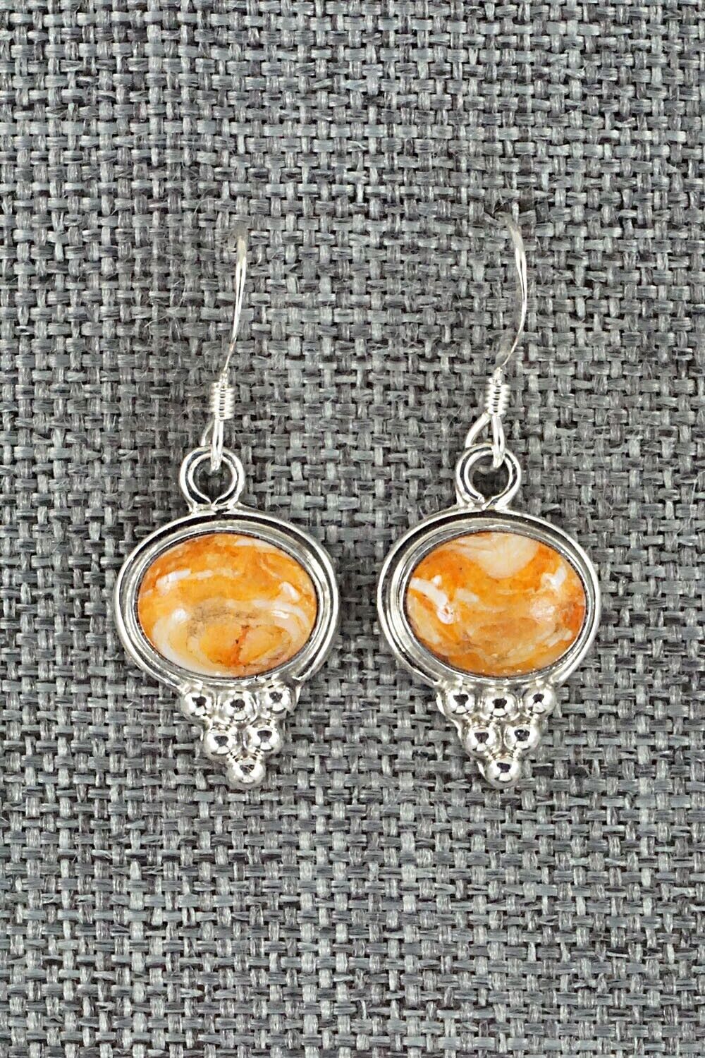 Spiny Oyster & Sterling Silver Earrings - Rosie Chee