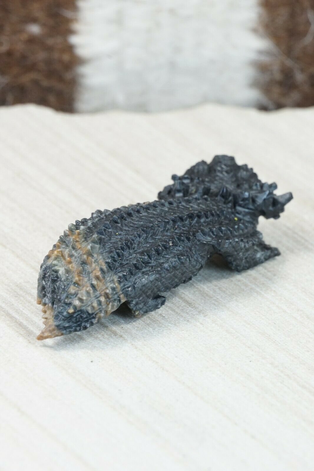 Horned Toad Zuni Fetish Carving - Alvin Haloo