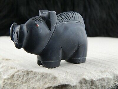 Hog Zuni Fetish Carving - Louise Ponchuella - High Lonesome Trading