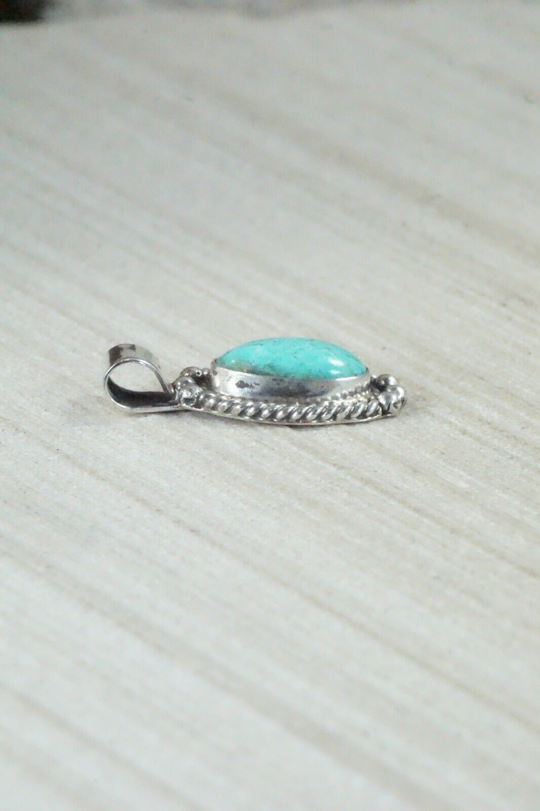 Turquoise & Sterling Silver Pendant - Jan Mariano