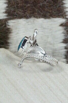 Turquoise & Sterling Silver Ring - Thomas Yazzie - Size 6.75