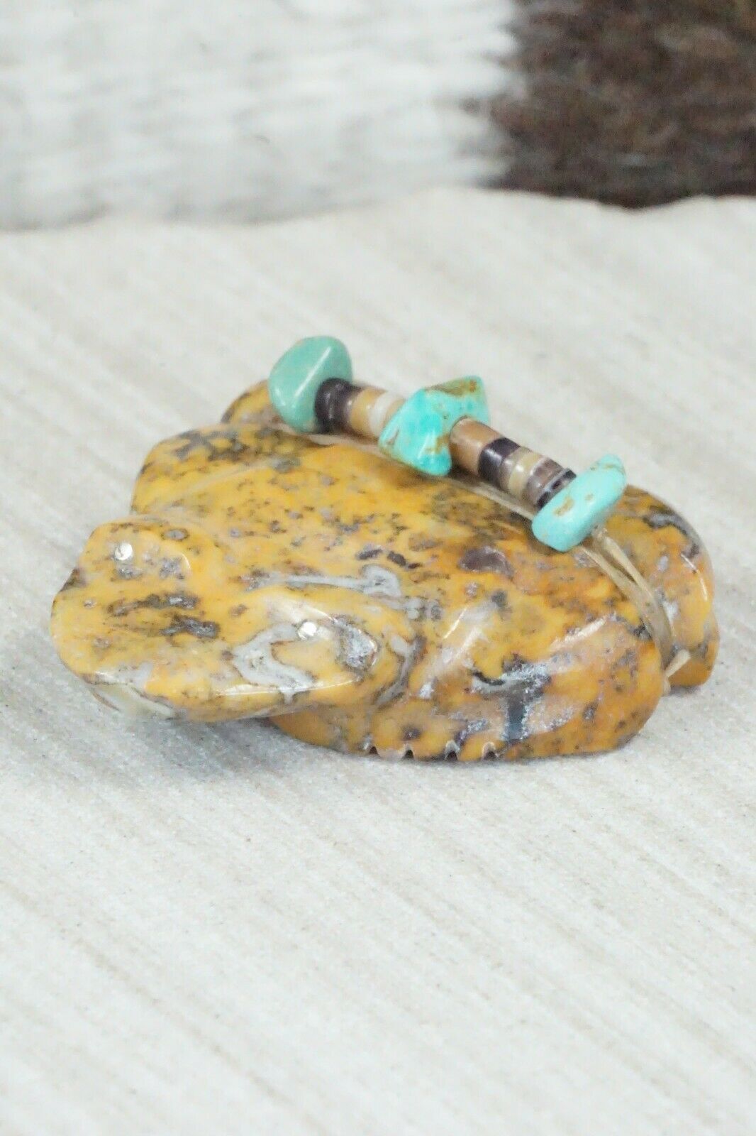 Frog Zuni Fetish Carving - Daisy Natewa - High Lonesome Trading