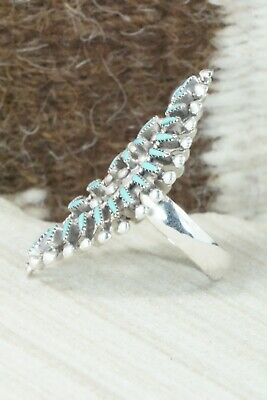 Turquoise & Sterling Silver Ring - Vincent Johnson - Size 9