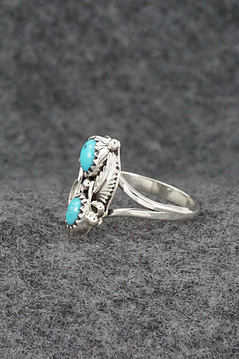 Turquoise & Sterling Silver Ring - William Begay - Size 6.5