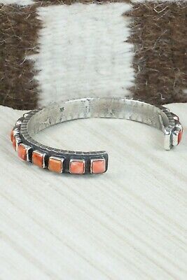 Spiny Oyster & Sterling Silver Bracelet - Ernest Rangel
