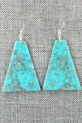 Turquoise & Sterling Silver Earrings - Lupe Lovato