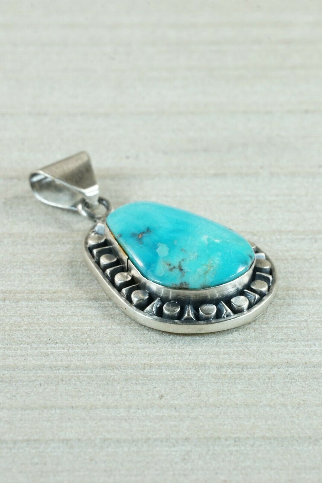 Navajo Turquoise and Sterling Silver Pendant - Sharon McCarthy