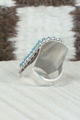 Turquoise & Sterling Silver Ring - Stephen Haloo - Size 7.5