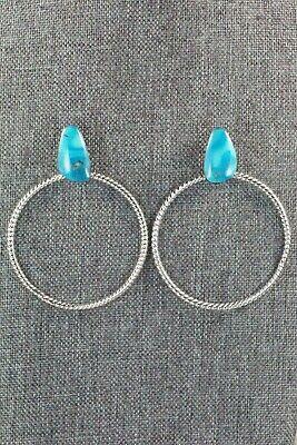 Turquoise & Sterling Silver Earrings - Annie Spencer - High Lonesome Trading