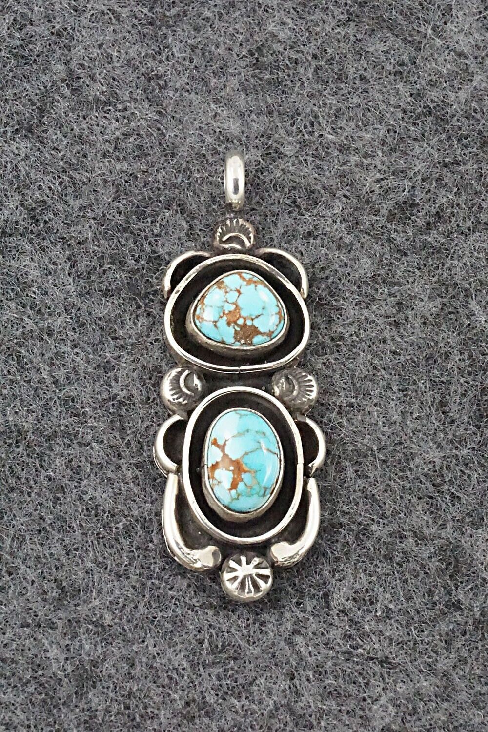 Turquoise & Sterling Silver Pendant - Roger Lewis